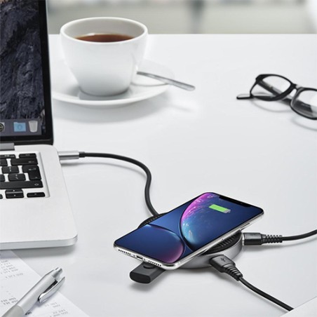 QDOS PowerLink Air 6-en-1 Hub USB-C avec chargeur sans fil Qi