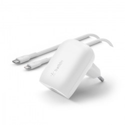 Support de charge sans fil 3-en-1 Belkin BOOST↑CHARGE PRO avec MagSafe -  Blanc - Apple (FR)
